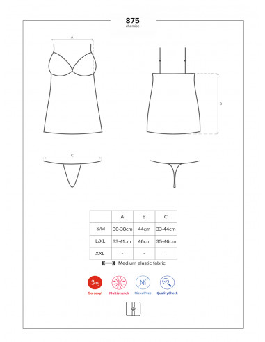 875-CHE-1 koszulka i stringi L/XL