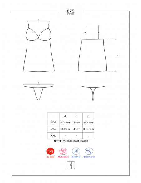 875-CHE-1 koszulka i stringi L/XL