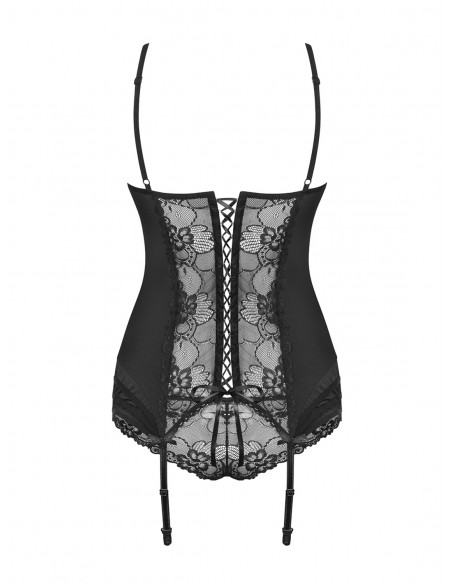 Bielizna-Heartina gorset i figi czarny L/XL