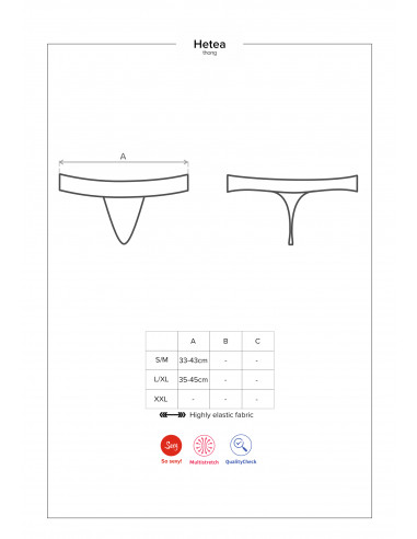 Bielizna-Hetea stringi czerwone L/XL