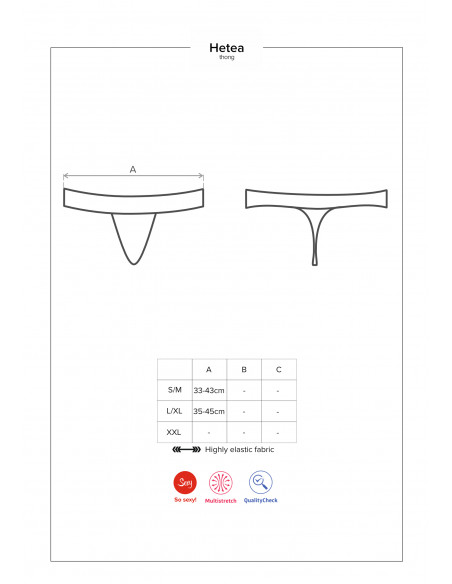 Bielizna-Hetea stringi czerwone L/XL