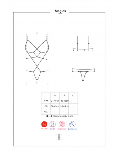 Bielizna-Megies body czarne L/XL