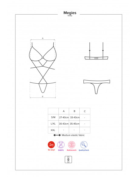 Bielizna-Megies body czarne L/XL