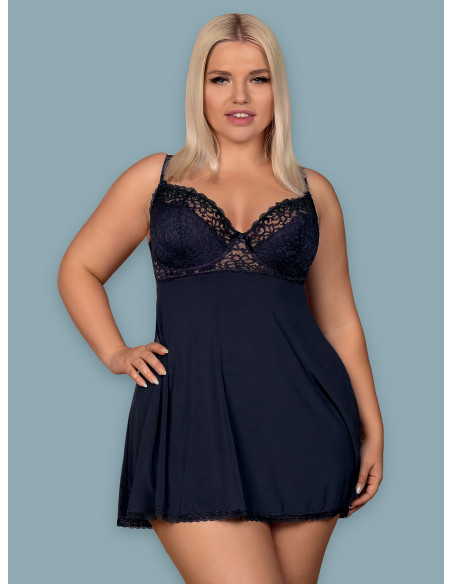 Bielizna-Drimera babydoll i stringi niebieska XXL