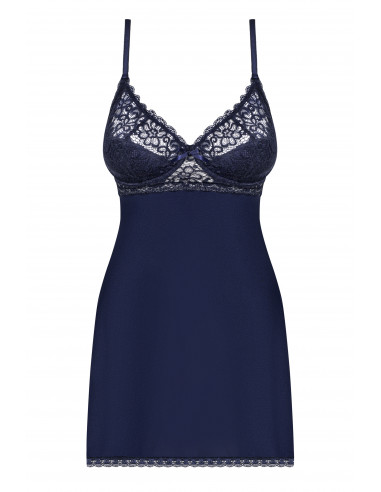 Bielizna-Drimera babydoll i stringi niebieska XXL