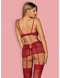 Bielizna-Lividia komplet 3-częściowy czerwony  S/M 2