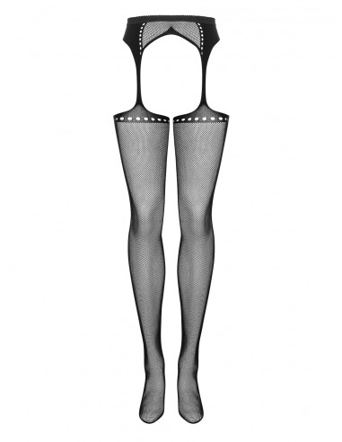 Bielizna-Garter stockings S314 czarny  S/M/L