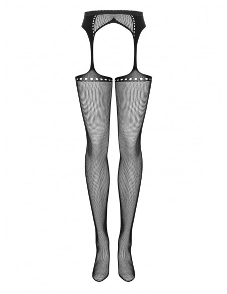 Bielizna-Garter stockings S314 czarny  S/M/L