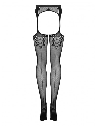 Bielizna-Garter stockings S314 czarny  S/M/L