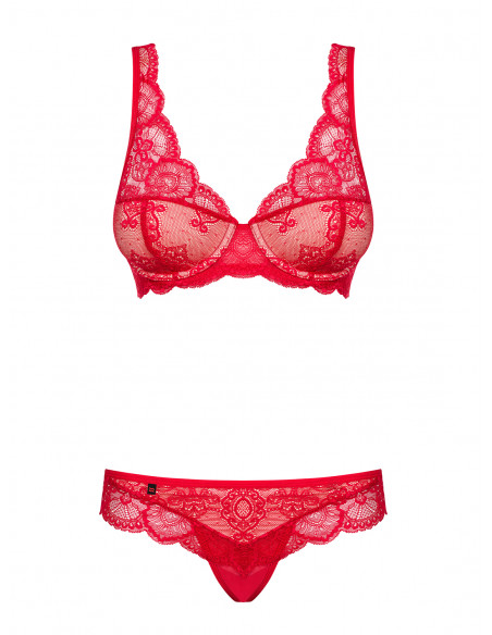 Bielizna-853-SET-3 komplet czerwony L/XL