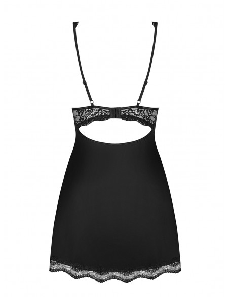 Bielizna-Luvae babydoll i stringi Czarny L/XL