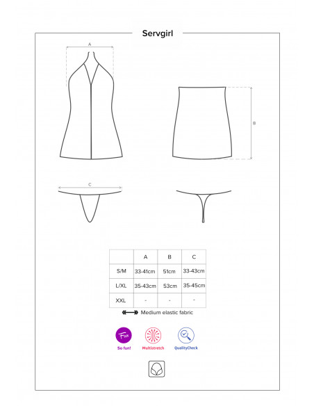 Bielizna-Servgirl kostium L/XL