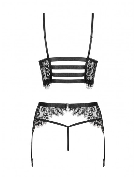 Bielizna-Lashy komplet 3-częściowy czarny L/XL