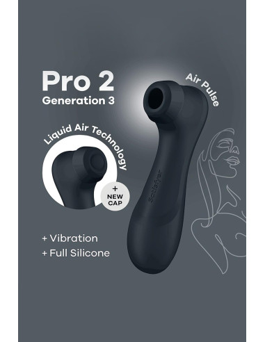 Pro 2 Generation 3with Liquid Air Technology, Vibration and Bluetooth/App black