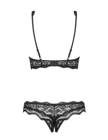 Bielizna-Luvae komplet 2-częściowy otwarty Czarny L/XL