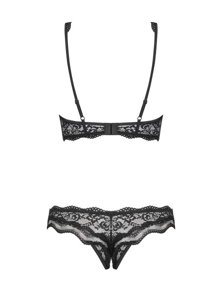 Bielizna-Luvae komplet 2-częściowy otwarty Czarny L/XL