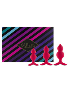 FeelzToys - Bibi Twin Butt Plug Set 3 pcs Pink