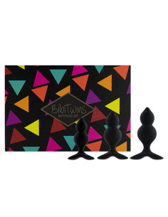 FeelzToys - Bibi Twin Butt Plug Set 3 pcs Black