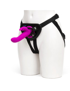 Happy Rabbit - Vibrating Strap-On Harness Set Purple