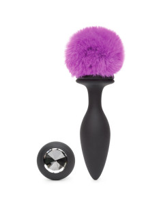 Happy Rabbit - Rechargeable Vibrating Butt Plug Black & Purple Large