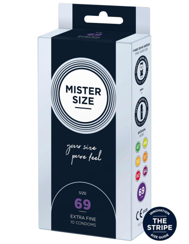 MISTER SIZE 69mm Condoms 10pcs Natural