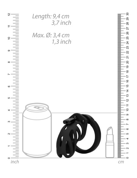 Model 24 - Chastity Cage - 3.5'' / 9 cm - Black