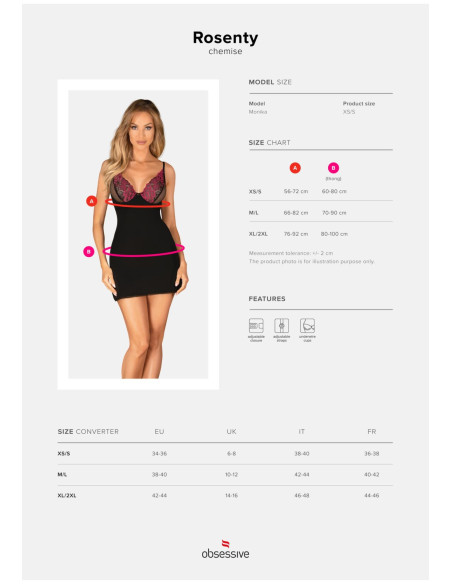 Rosenty koszulka i stringi  M/L