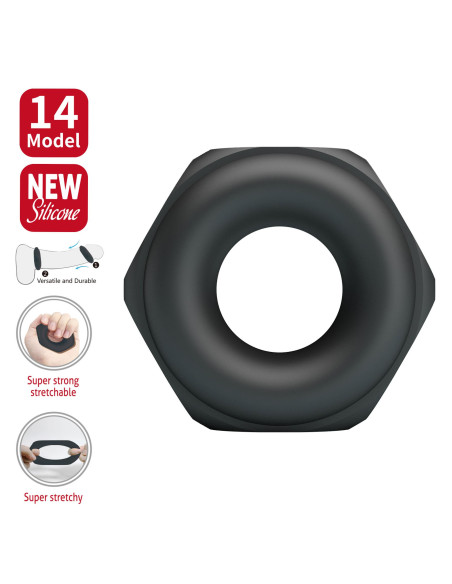 Crazy Bull Jarvius Super Soft Silicone Cock Ring – Black