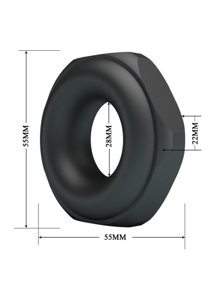 Crazy Bull Jarvius Super Soft Silicone Cock Ring – Black