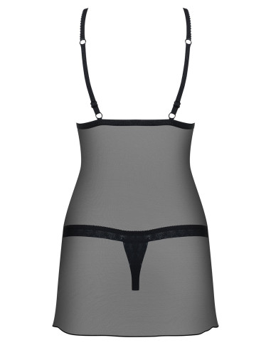 Bielizna-865-CHE-1 koszulka i stringi  S/M