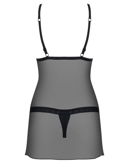 Bielizna-865-CHE-1 koszulka i stringi  S/M
