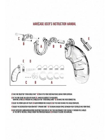Model 01 - Chastity - 3.5"" - Cock Cage - Transparent