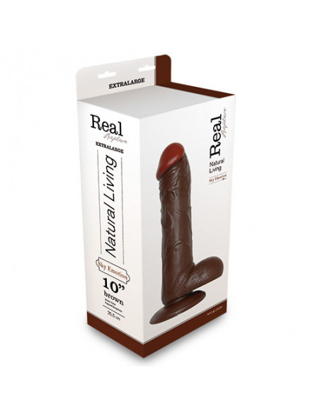 Dildo-FALLO REALISTICO REAL RAPTURE BROWN 10""""""""""""""""