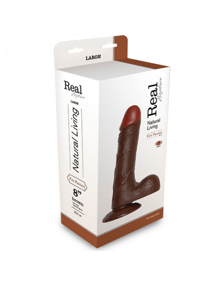 Wibrator-REALISTIC VIBRATOR REAL RAPTURE BROWN 8""""""""