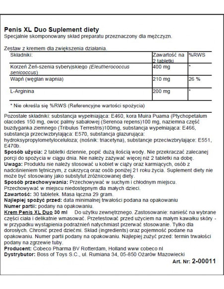 Supl.diety-Penis XL DUO Pack  EFS