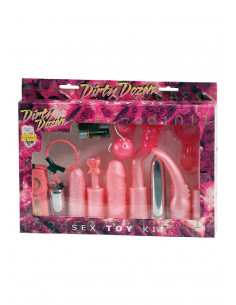 Zestaw-DIRTY DOZEN SEX TOY KIT PINK