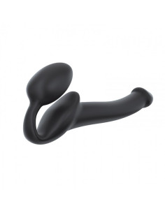 SEMI-REALISTIC BENDABLE STRAP-ON BLACK - S