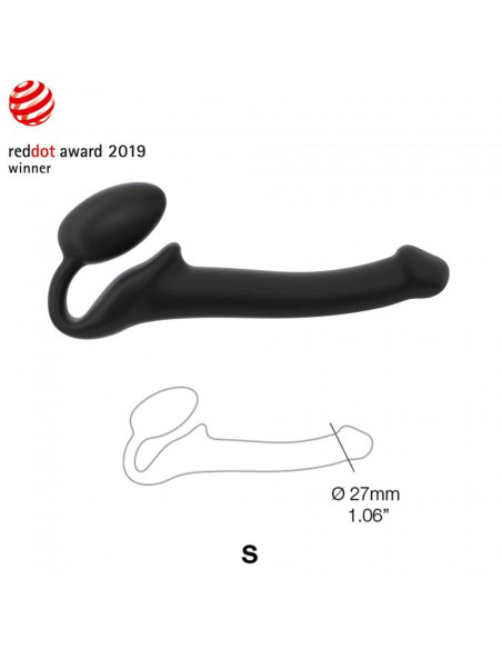 SEMI-REALISTIC BENDABLE STRAP-ON BLACK - S