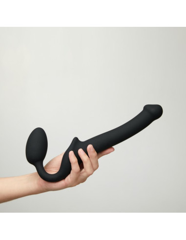 SEMI-REALISTIC BENDABLE STRAP-ON BLACK - S