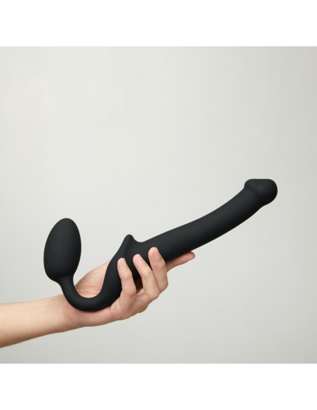 SEMI-REALISTIC BENDABLE STRAP-ON BLACK - S