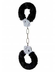 Kajdanki-FURRY FUN CUFFS BLACK PLUSH 2