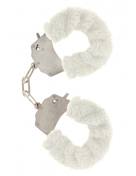 Kajdanki-FURRY FUN CUFFS WHITE PLUSH