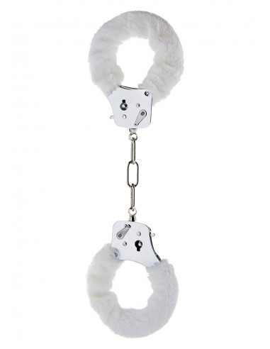 Kajdanki-FURRY FUN CUFFS WHITE PLUSH