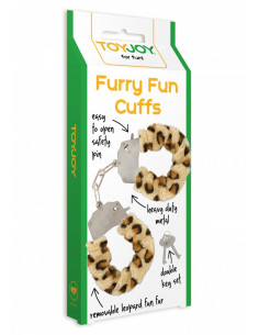 Kajdanki-FURRY FUN CUFFS LEOPARD PLUSH