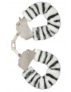 Kajdanki-FURRY FUN CUFFS ZEBRA PLUSH 2