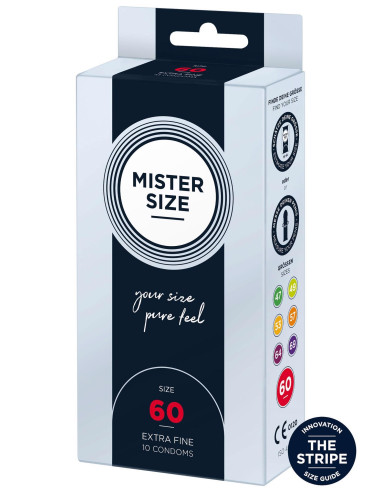 MISTER SIZE 60mm Condoms 10pcs Natural