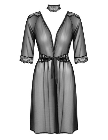 Bielizna-Lucita peniuar czarny  S/M