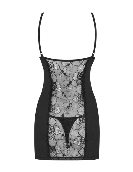 Bielizna-Heartina koszulka i stringi czarna  S/M