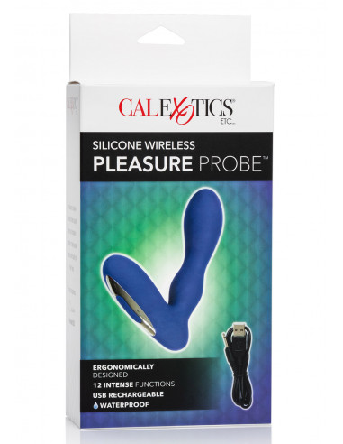 Plug/vibr-WIRELESS PLEASURE PROBE BLUE