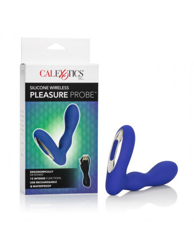 Plug/vibr-WIRELESS PLEASURE PROBE BLUE